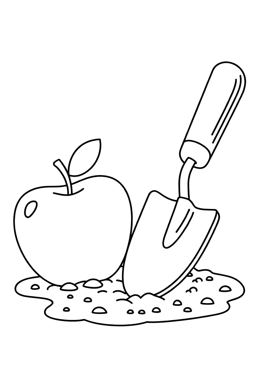 apple coloring sheets near trowel apple coloring sheets near trowel
