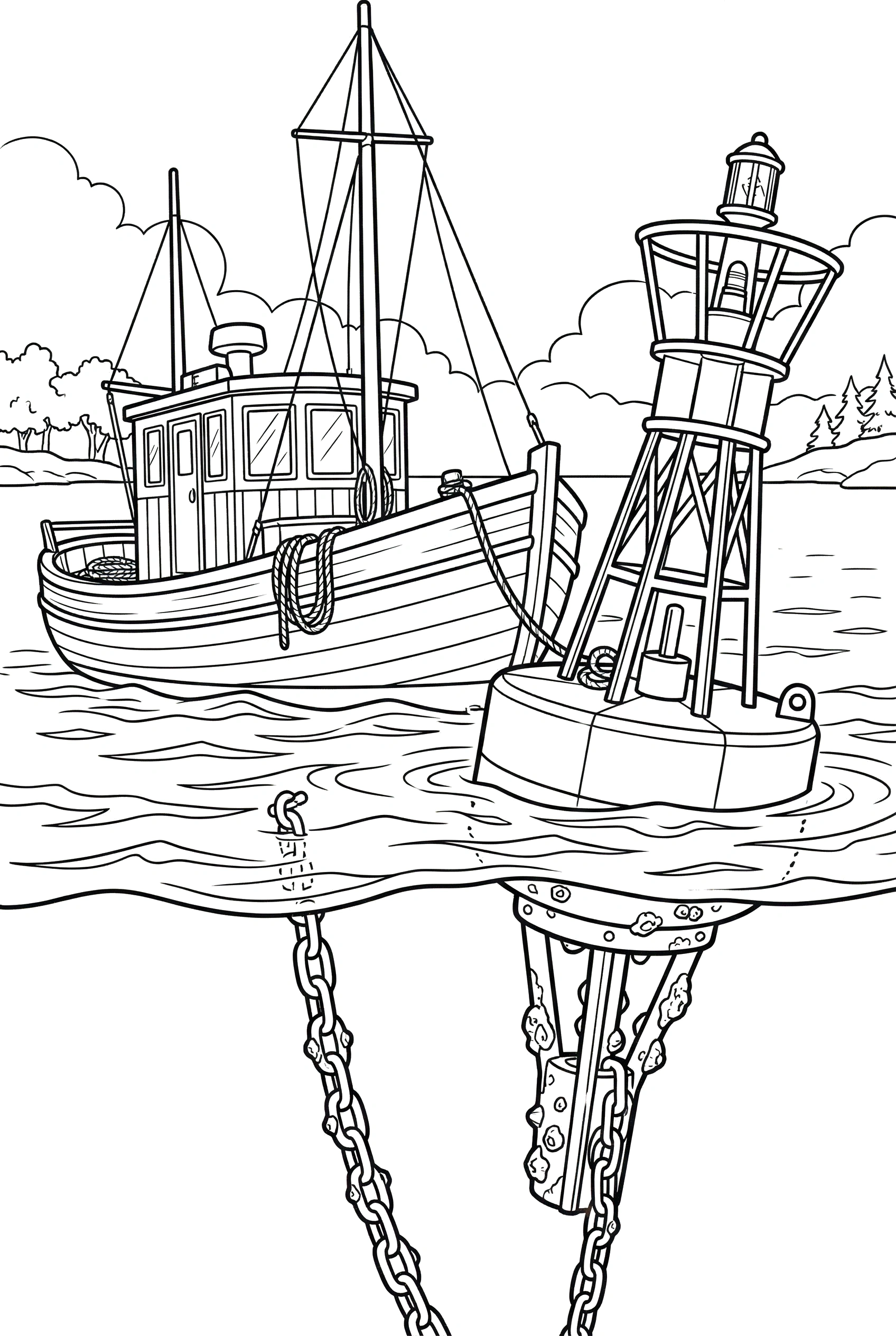 Boat Coloring Pages