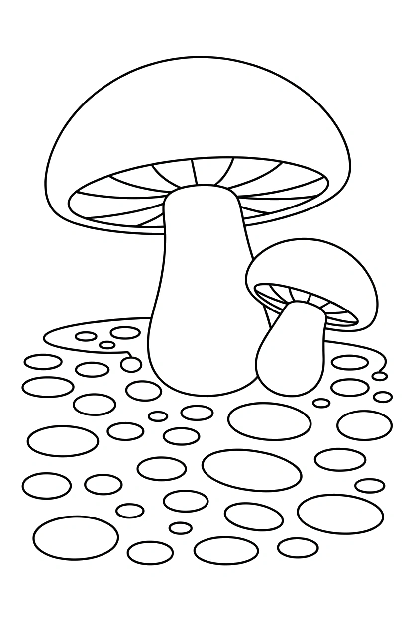 Mushroom Coloring Pages