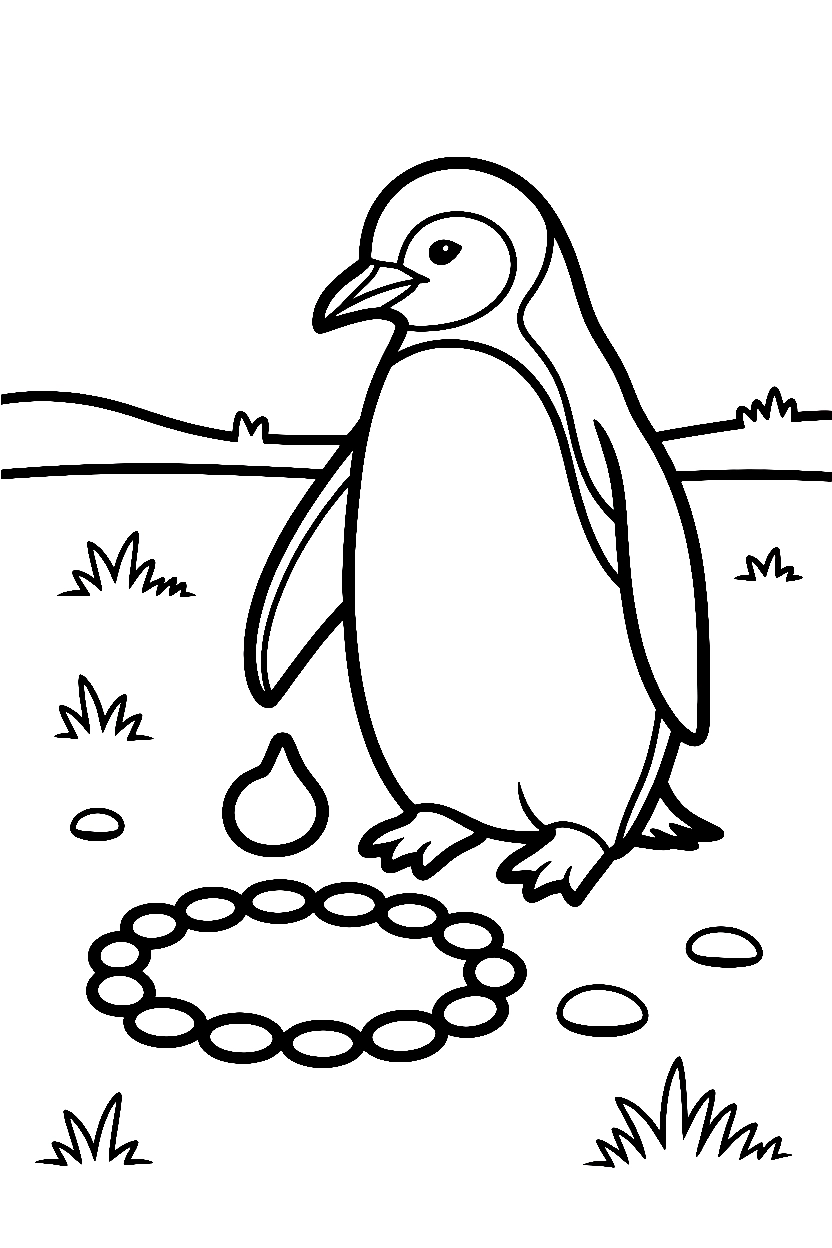 arranging pebbles nest coloring pages