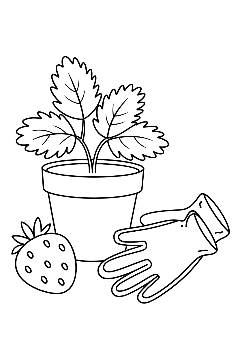 Strawberry Coloring Pages