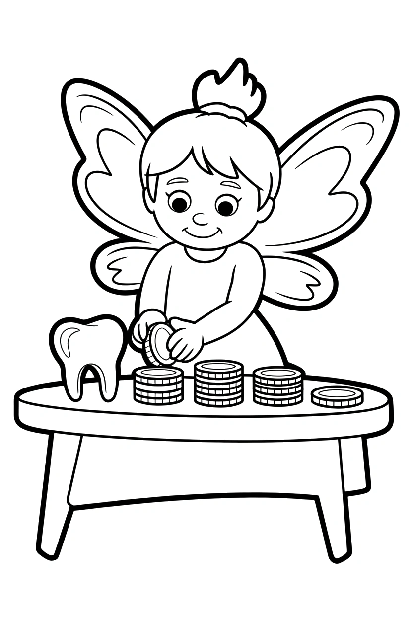 Tooth Fairy Coloring Pages