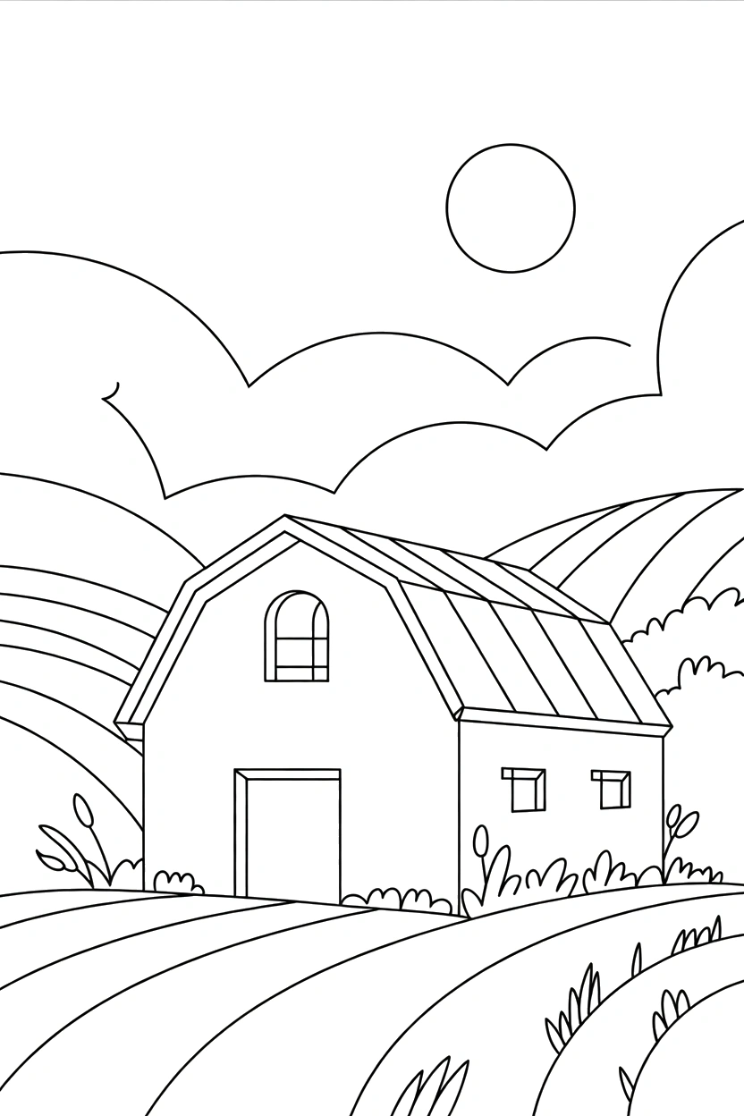Barn Coloring Pages