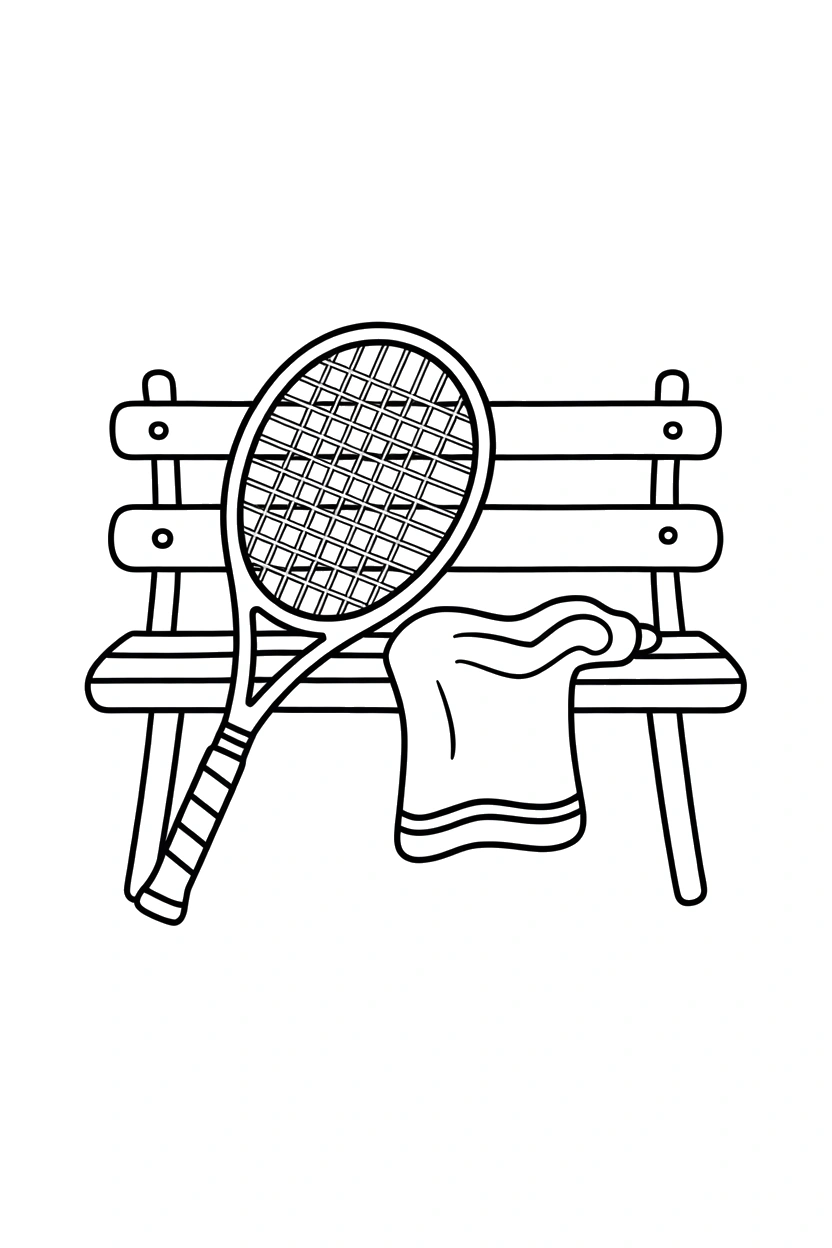 bench resting tennis court coloring pages bench resting tennis court coloring pages