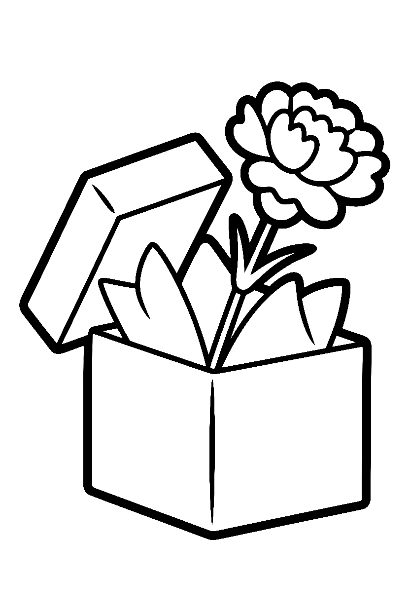 boutonniere carnation coloring pages