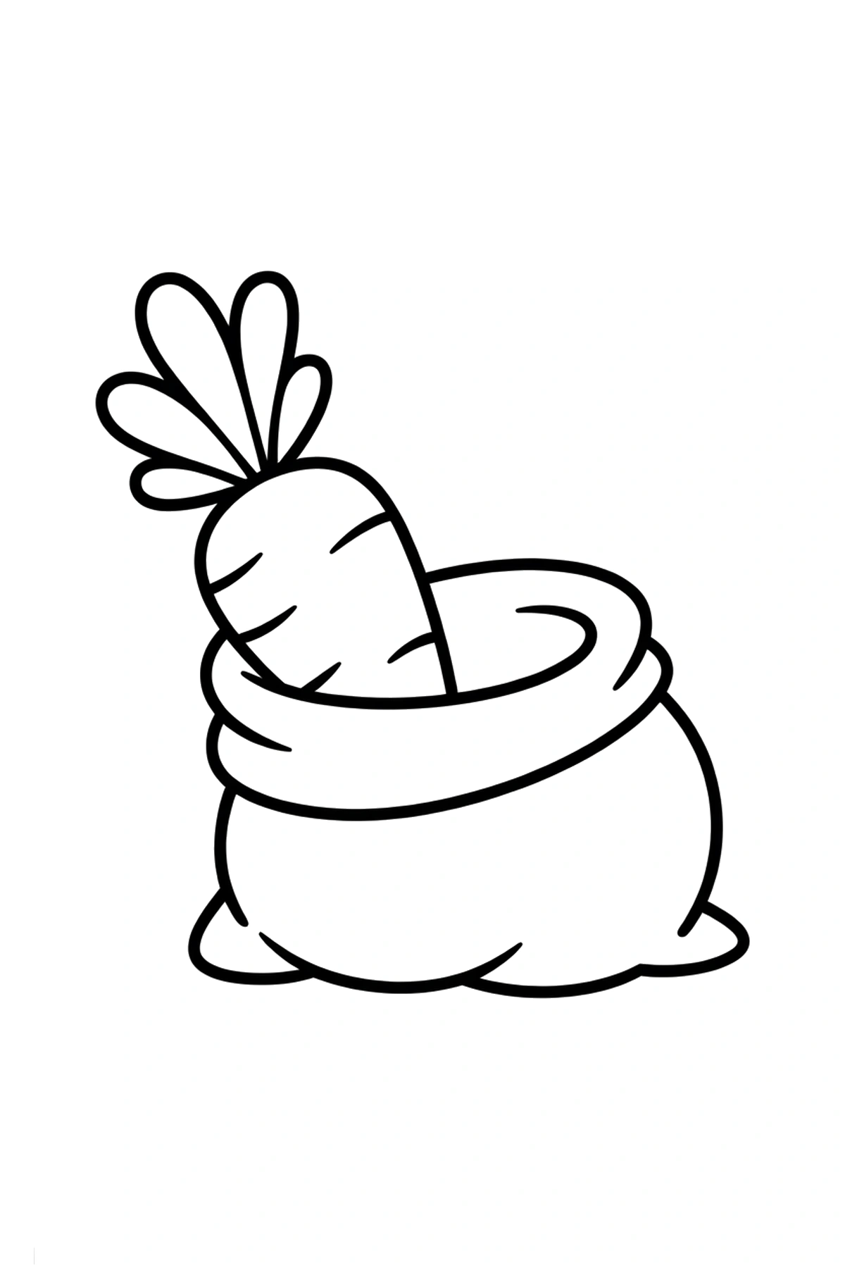 burlap sack carrot coloring sheets