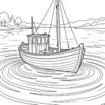 calm-water-with-ripples-boat-coloring-pages