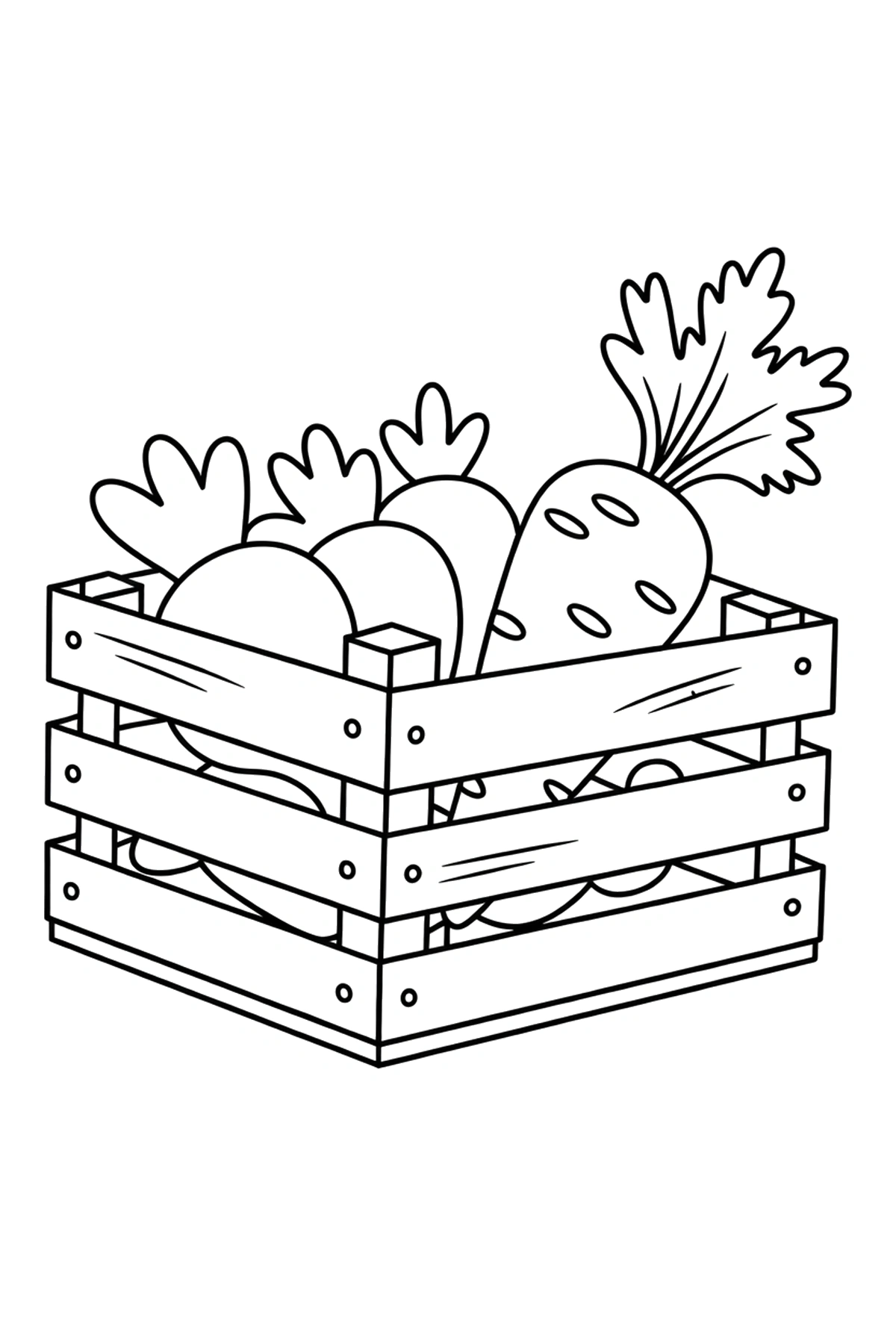 carrot coloring page market crate