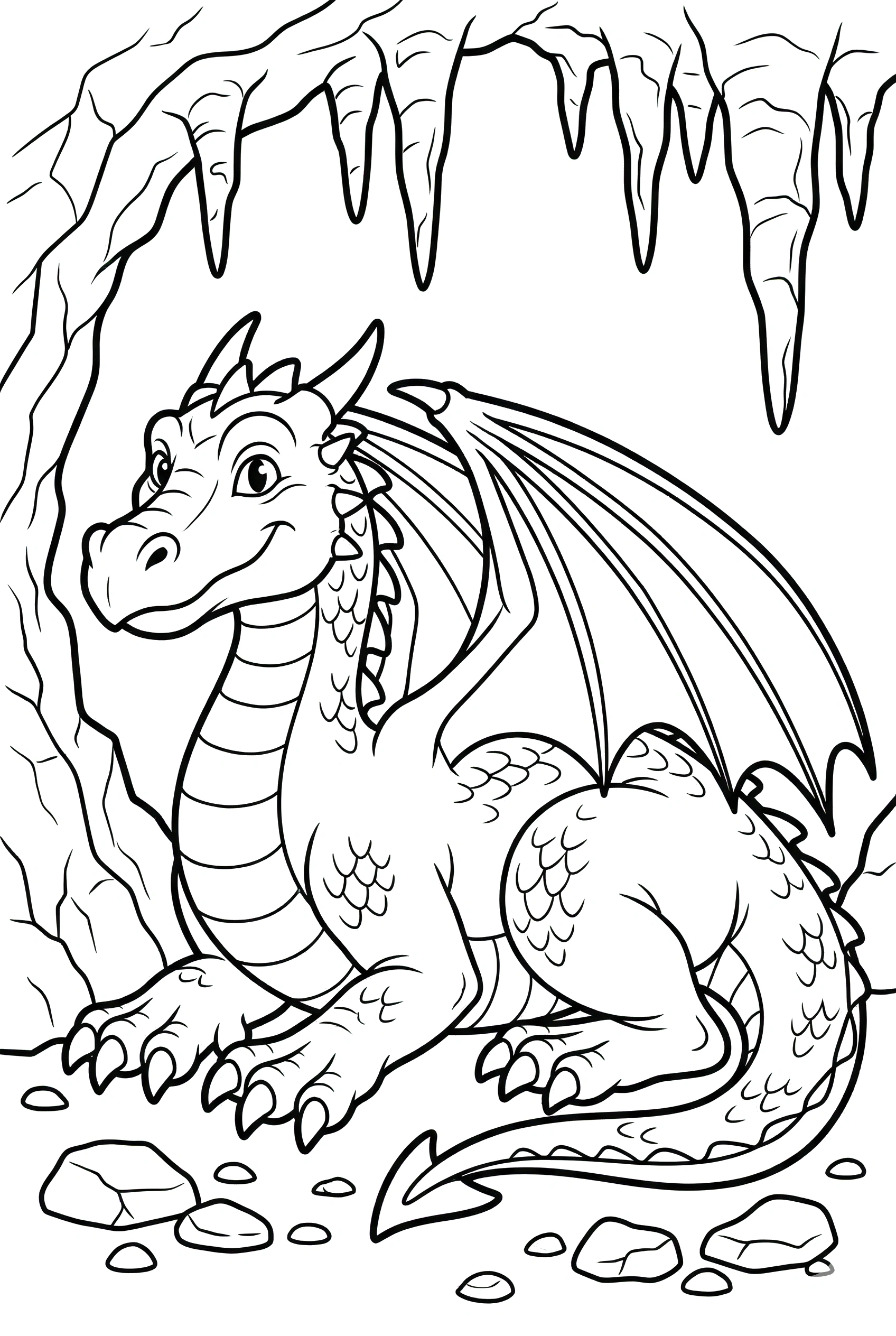 cave resting dragon stalactites coloring pages cave resting dragon stalactites coloring pages