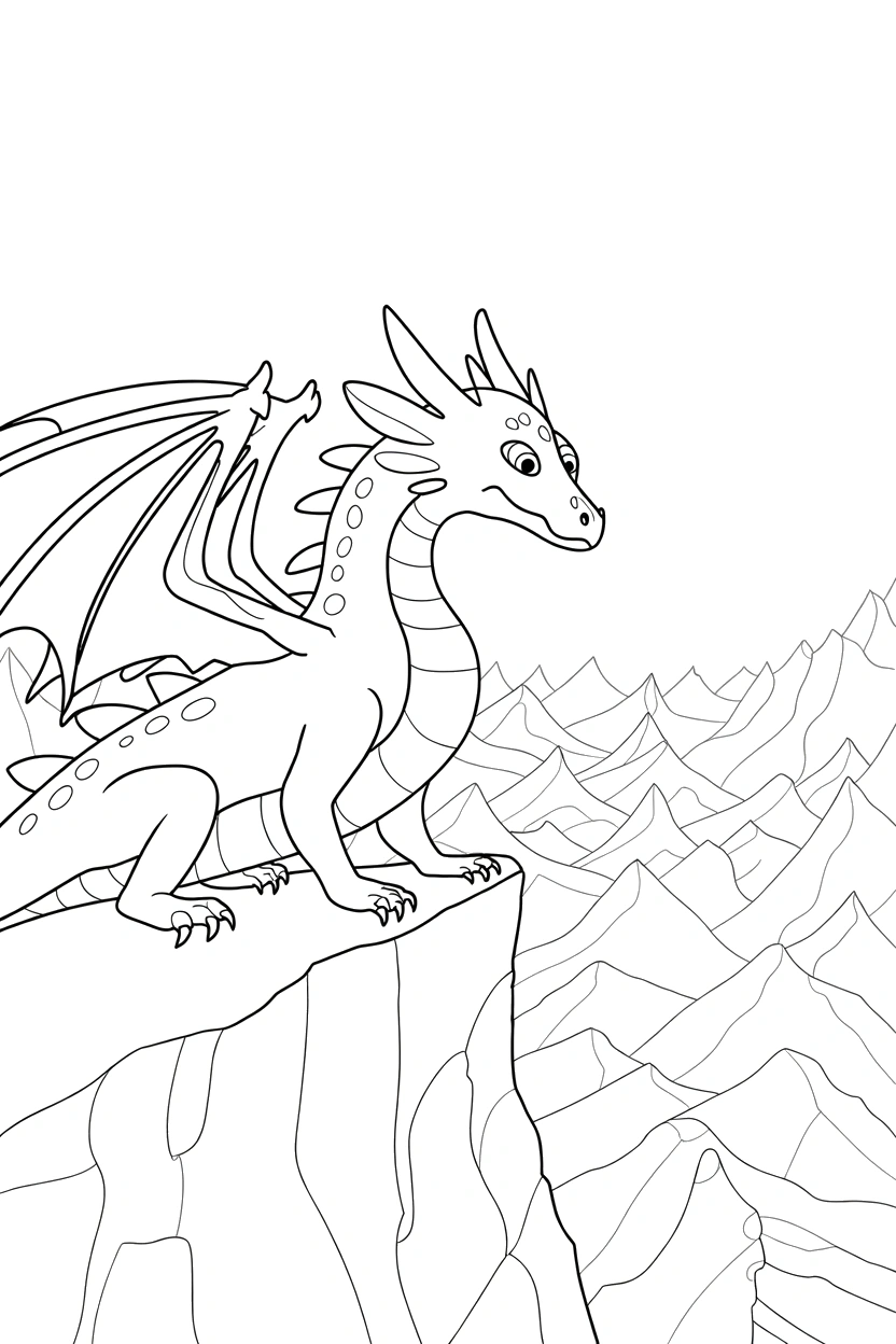 cliff overlook printable sheet