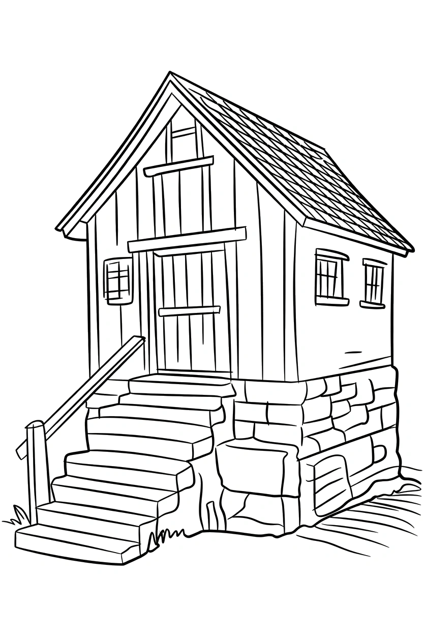 climbing barn stone foundation printable sheet