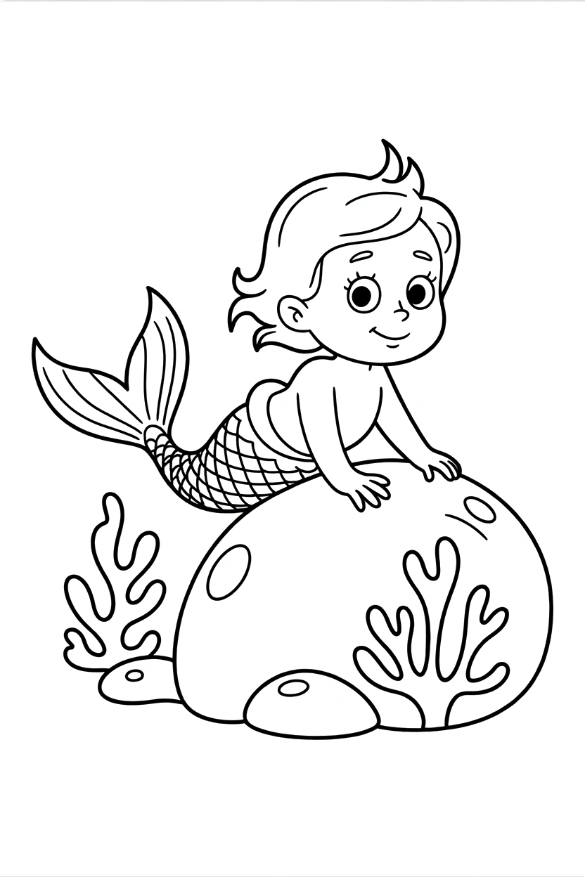climbing boulder baby mermaid coral coloring pages climbing boulder baby mermaid coral coloring pages