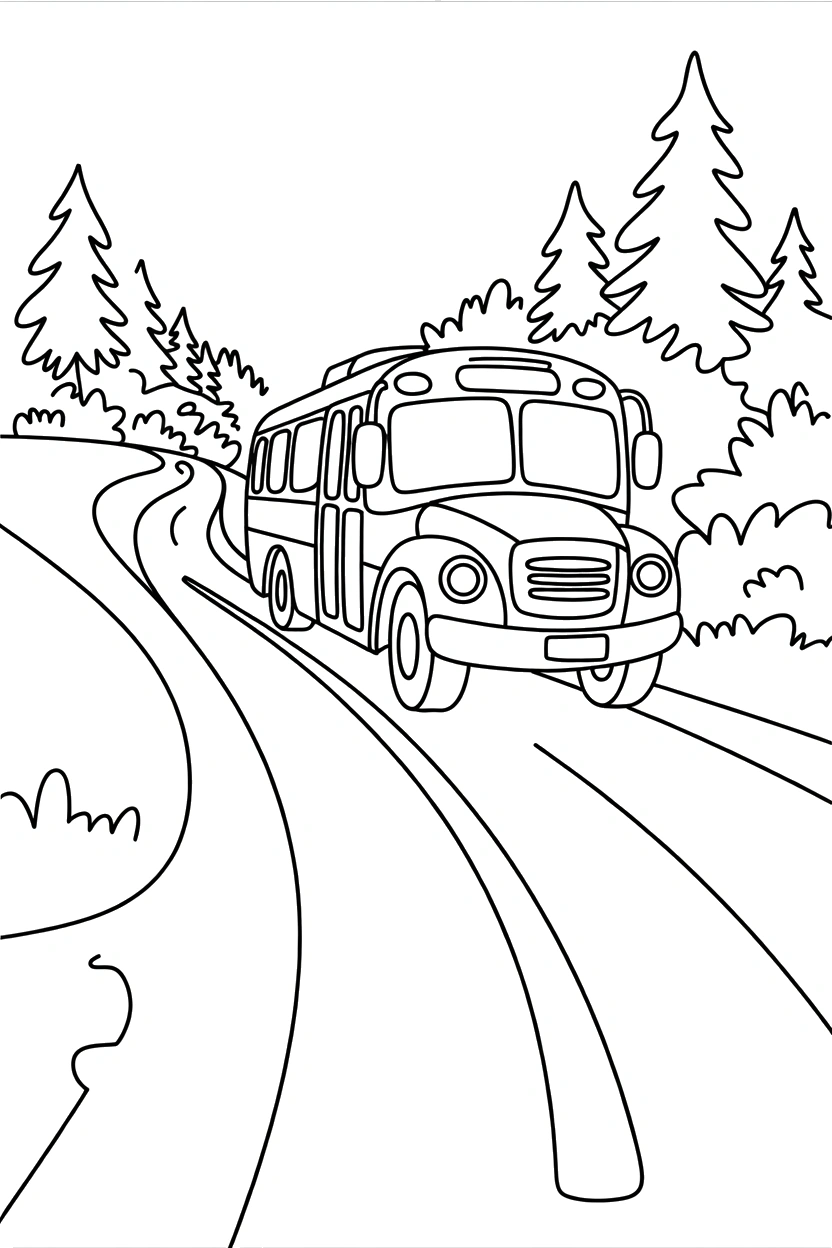 climbing bus steep hill coloring pages climbing bus steep hill coloring pages