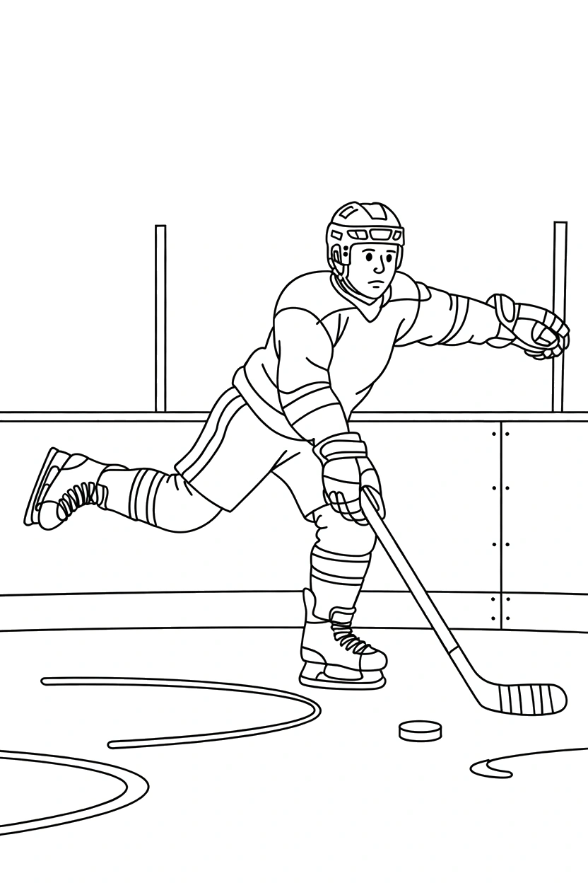 climbing hockey player gate coloring pages Hockey Coloring Pages