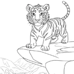 climbing-tiger-rock-shelf-valley-coloring-pages