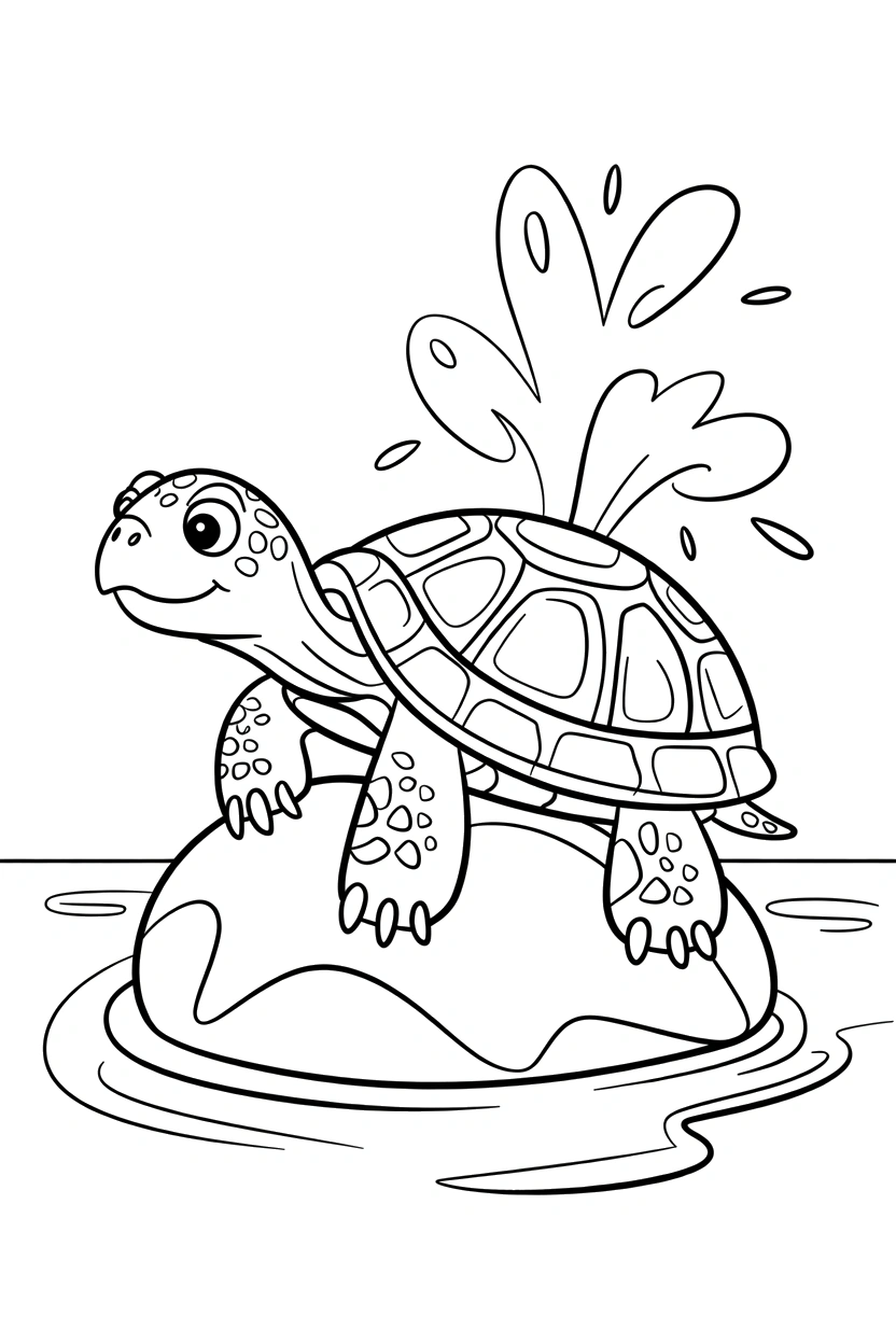 climbing turtle smooth rock printable sheet
