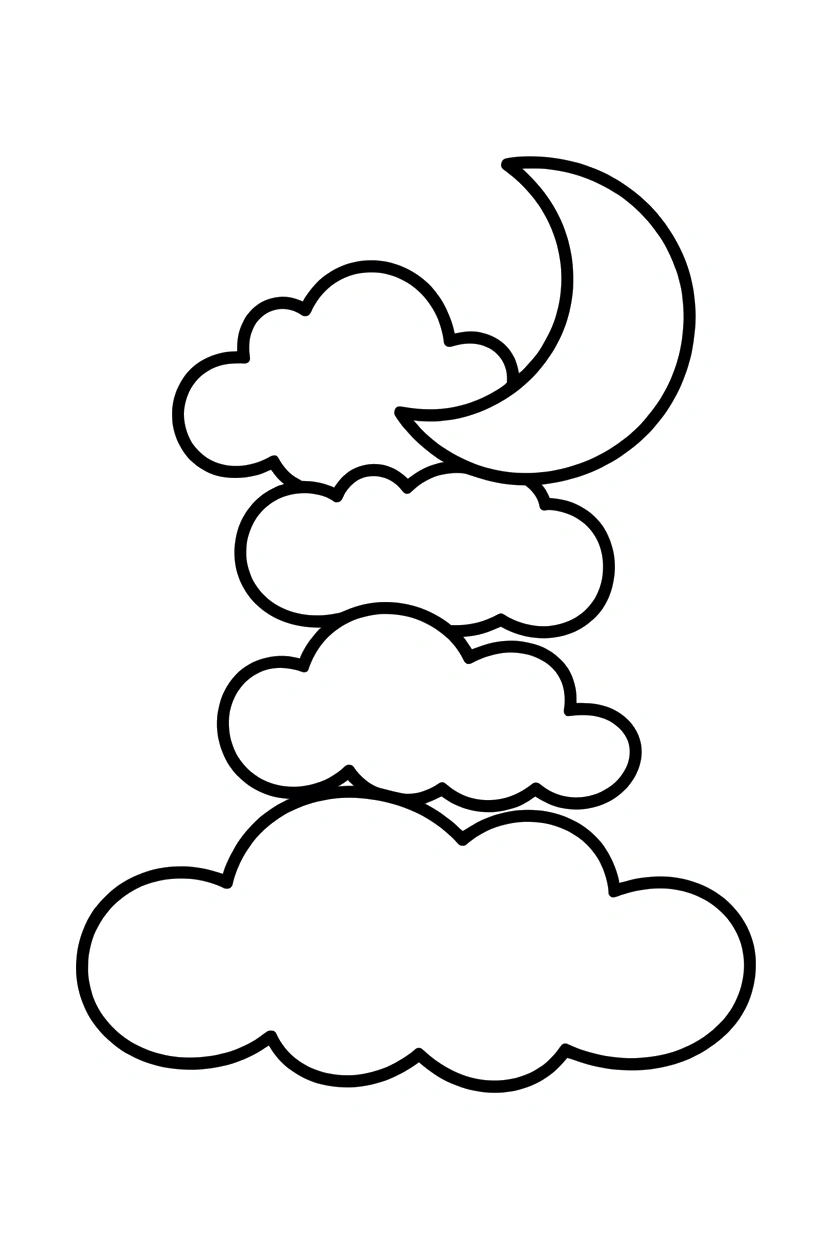 climbing vertically cloud moon coloring pages climbing vertically cloud moon coloring pages