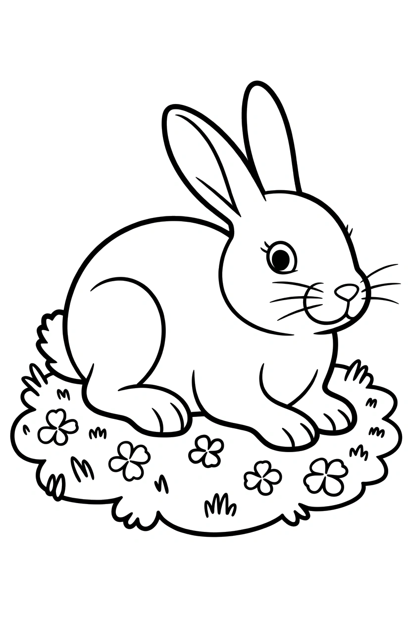 clover patch resting pose printable sheet