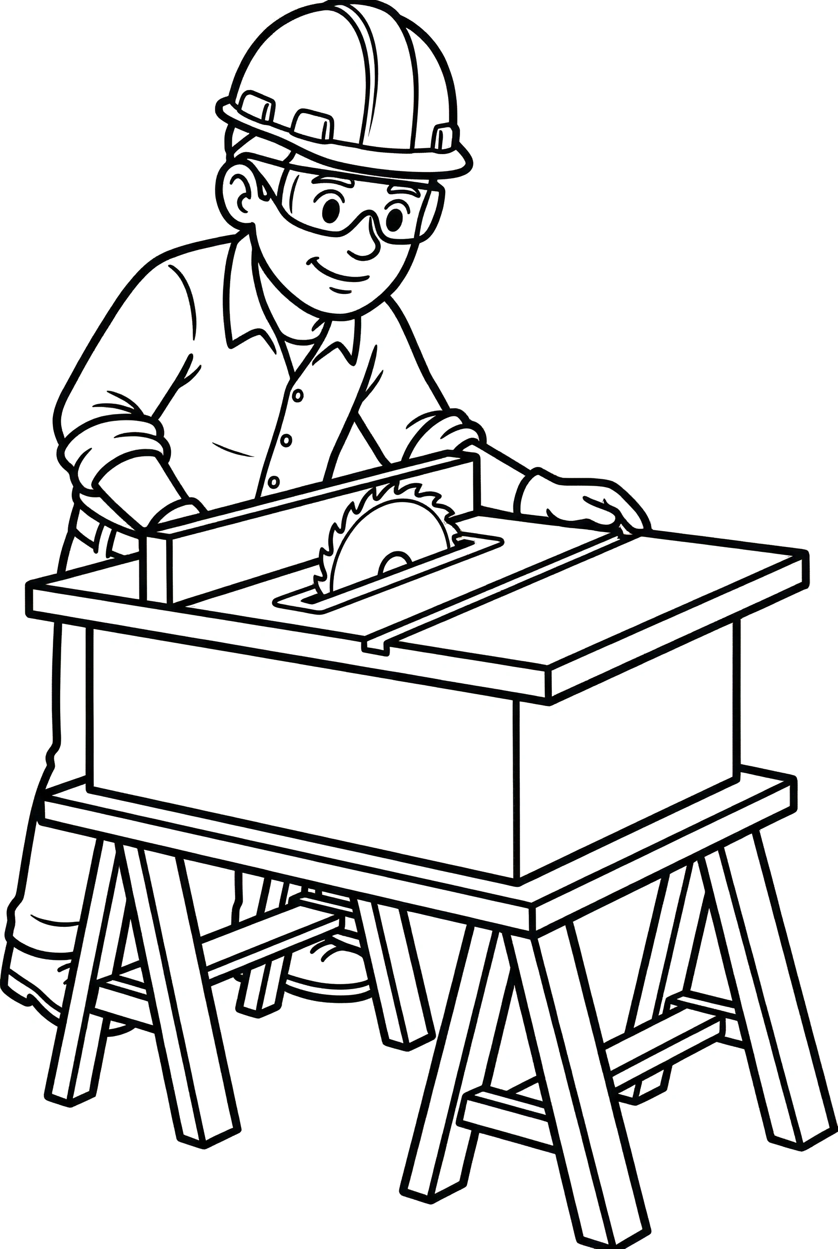 construction worker table saw coloring pages construction worker table saw coloring pages