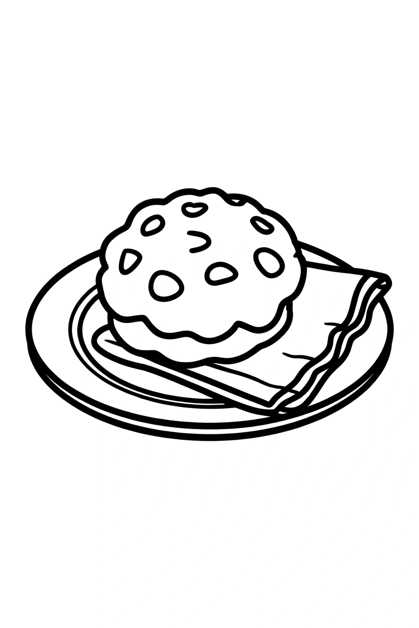cookie coloring pages round plate