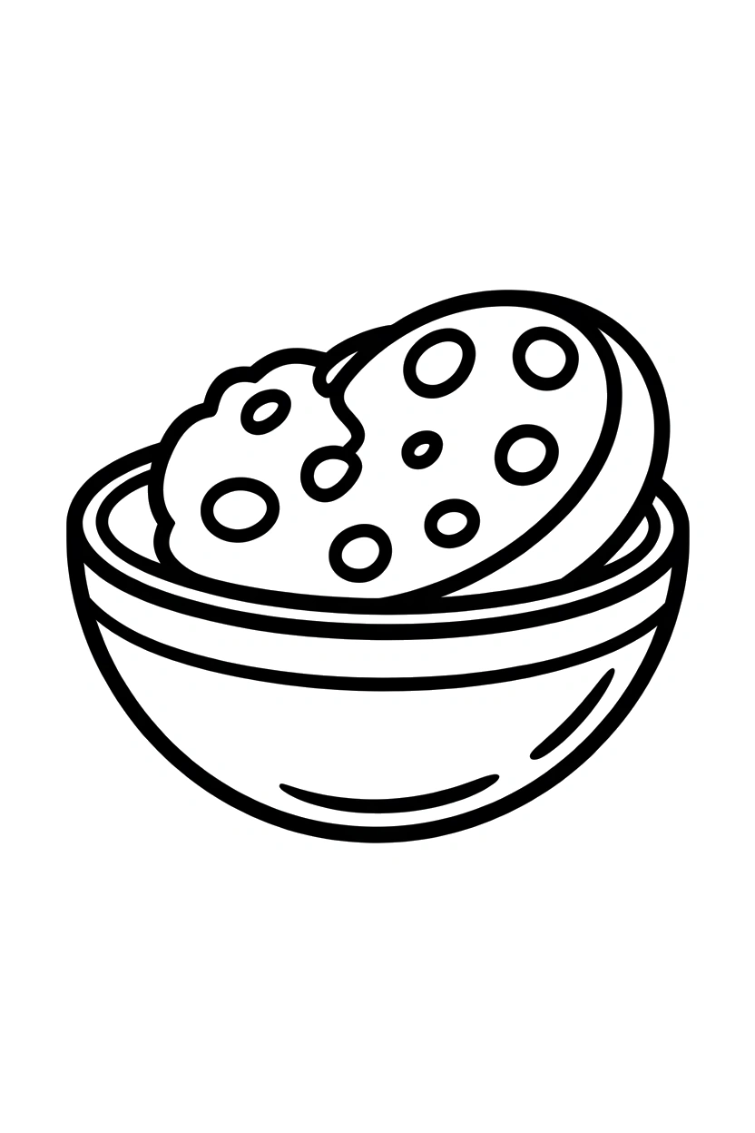 cookie coloring sheets ceramic bowl