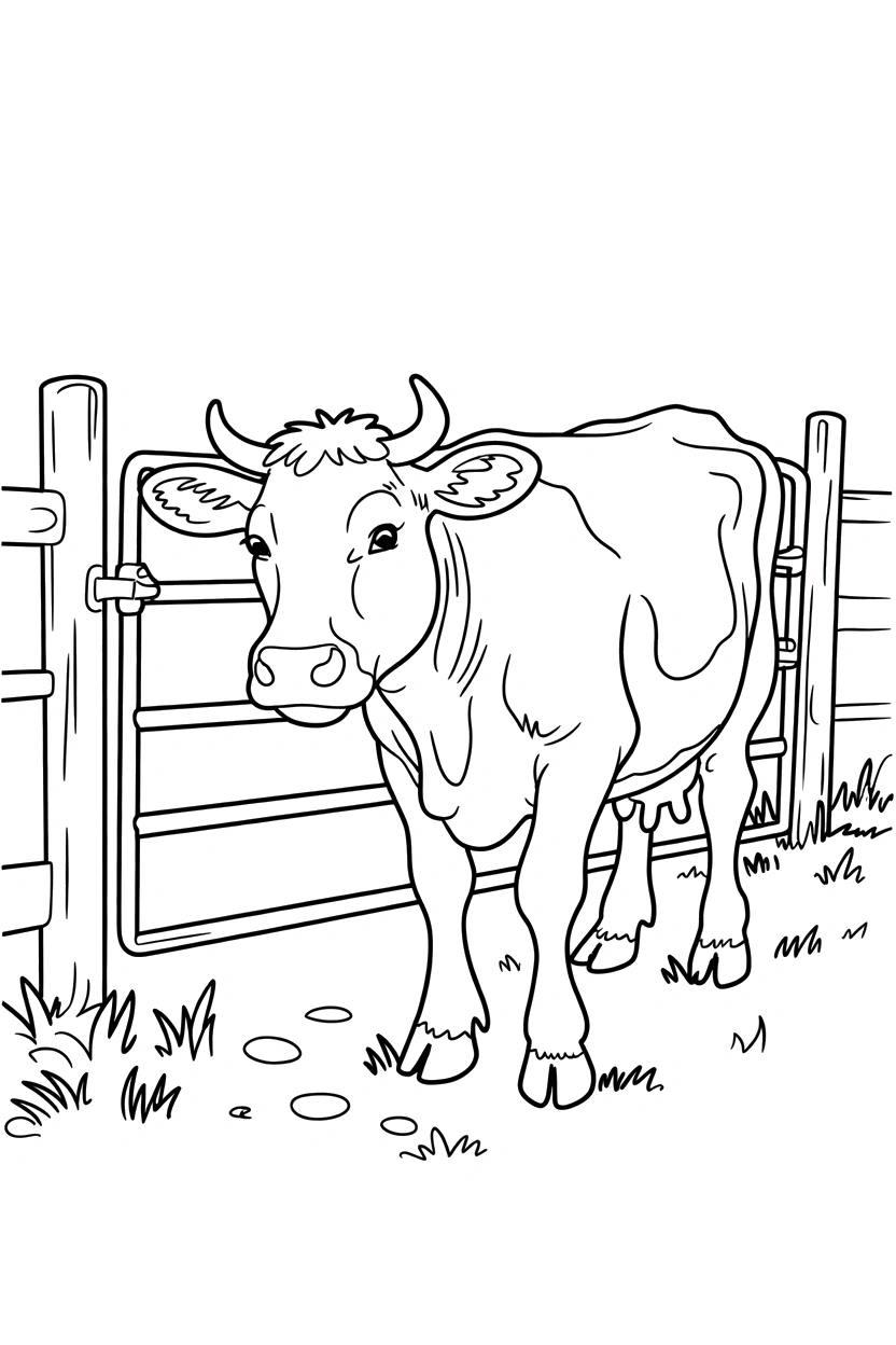 cow arranging stance gate printable sheet