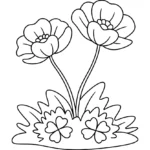 Poppy Coloring Pages – Delightful Printable Picks crossed-stems-clover-patch-coloring-pages
