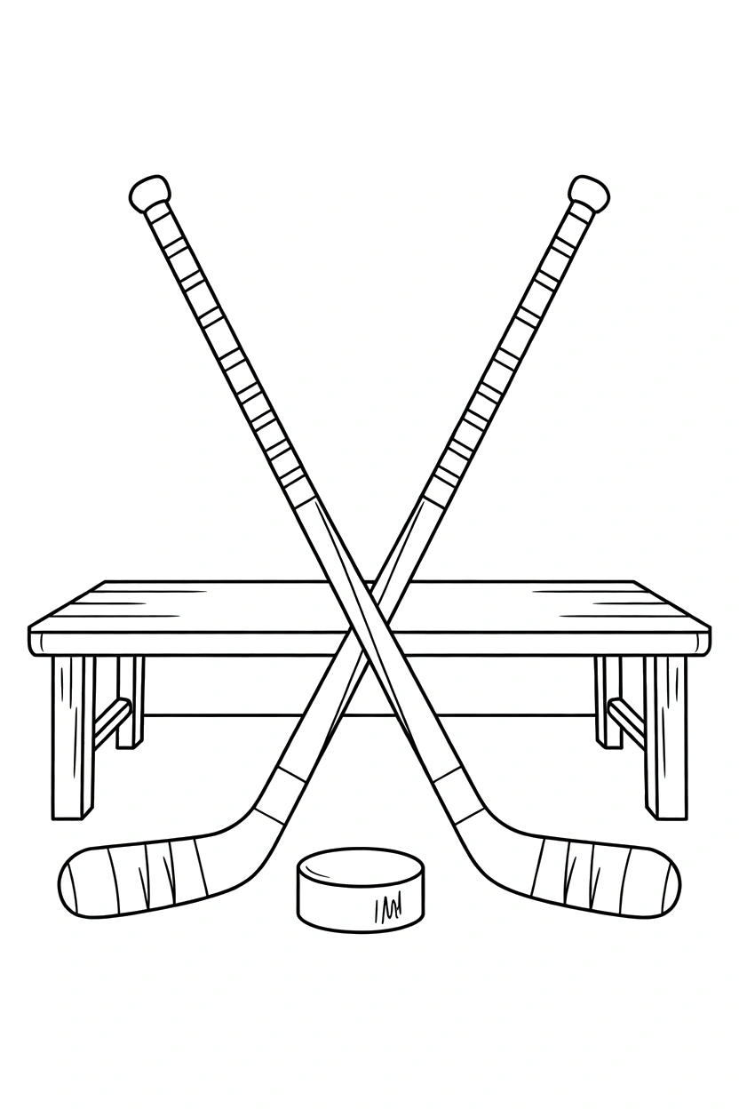crossed sticks locker bench drawing crossed sticks locker bench drawing