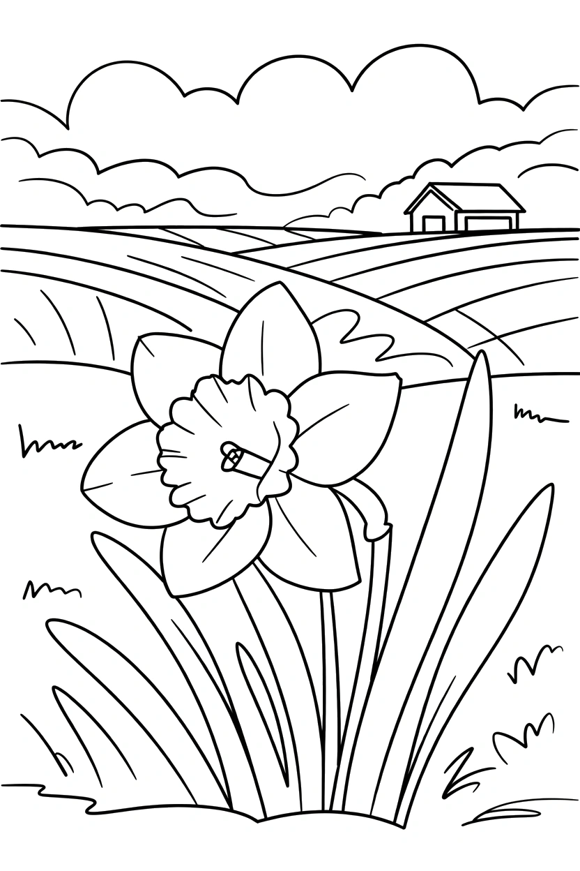 Daffodil Coloring Pages