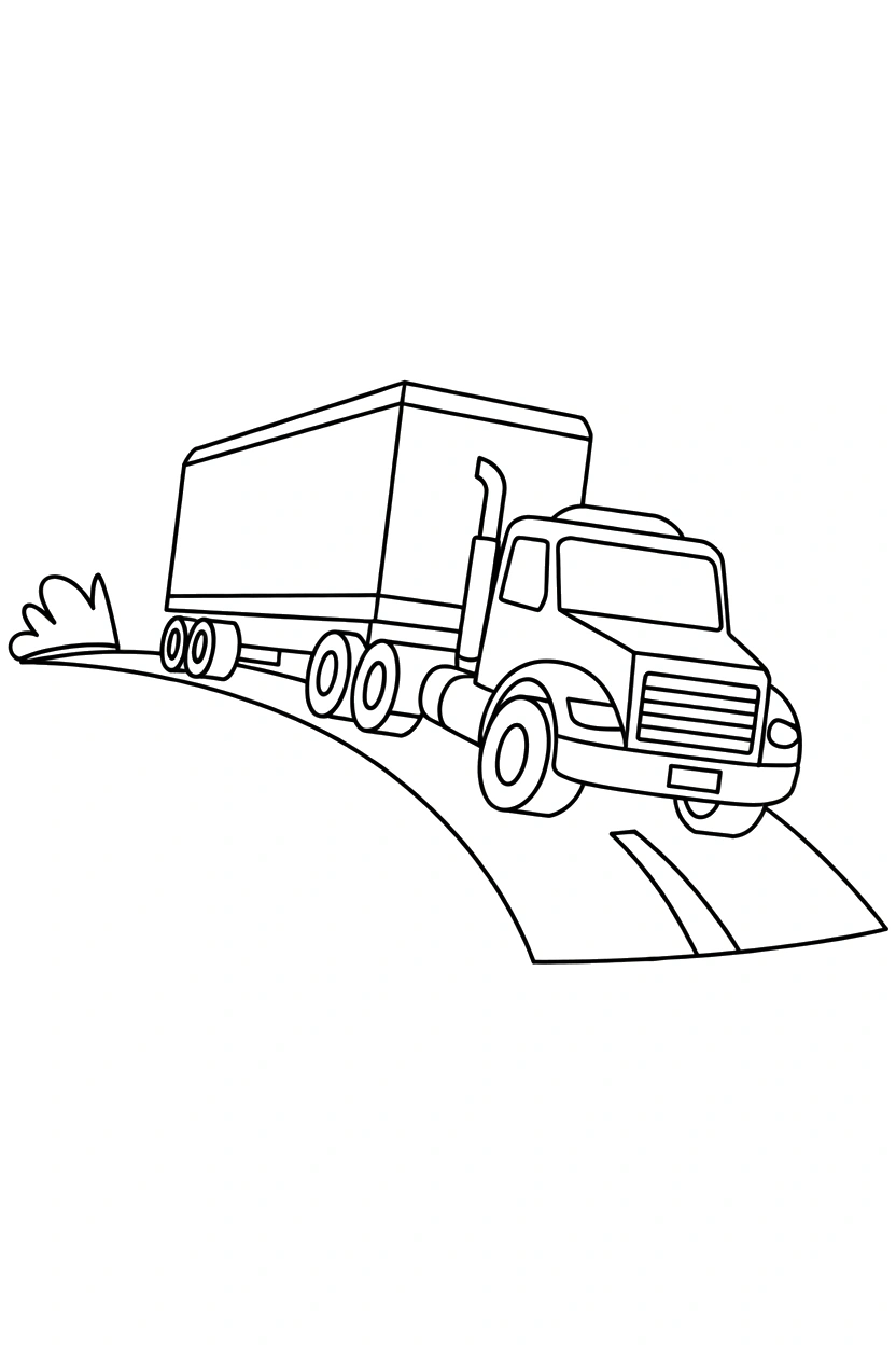 delivery truck printable sheet Truck Coloring Pages