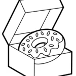 Donut Coloring Pages – 15+ Cheerful Free Printable Sheets donut-in-box-flap-coloring-pages
