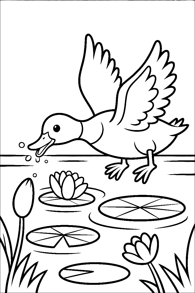 duck lily pad coloring pages duck lily pad coloring pages