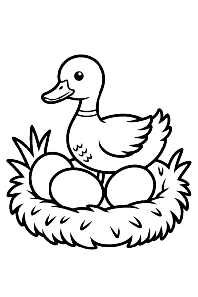 duck nest stacking coloring pages