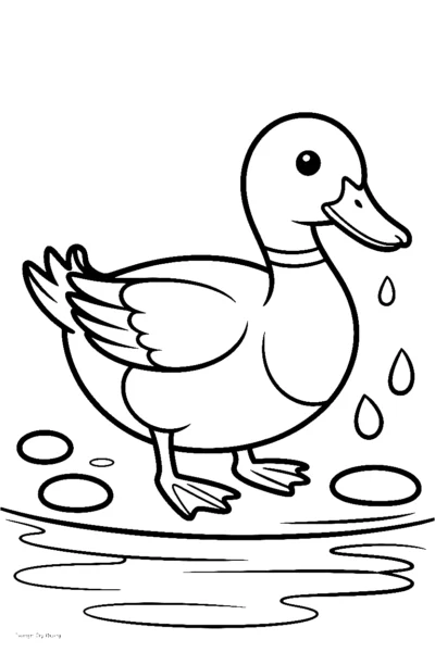 duck waters edge coloring pages