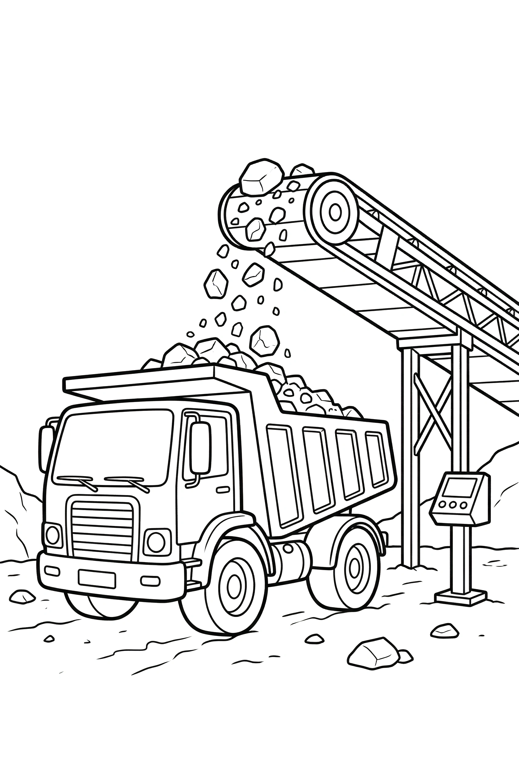 Dump Truck Coloring Pages