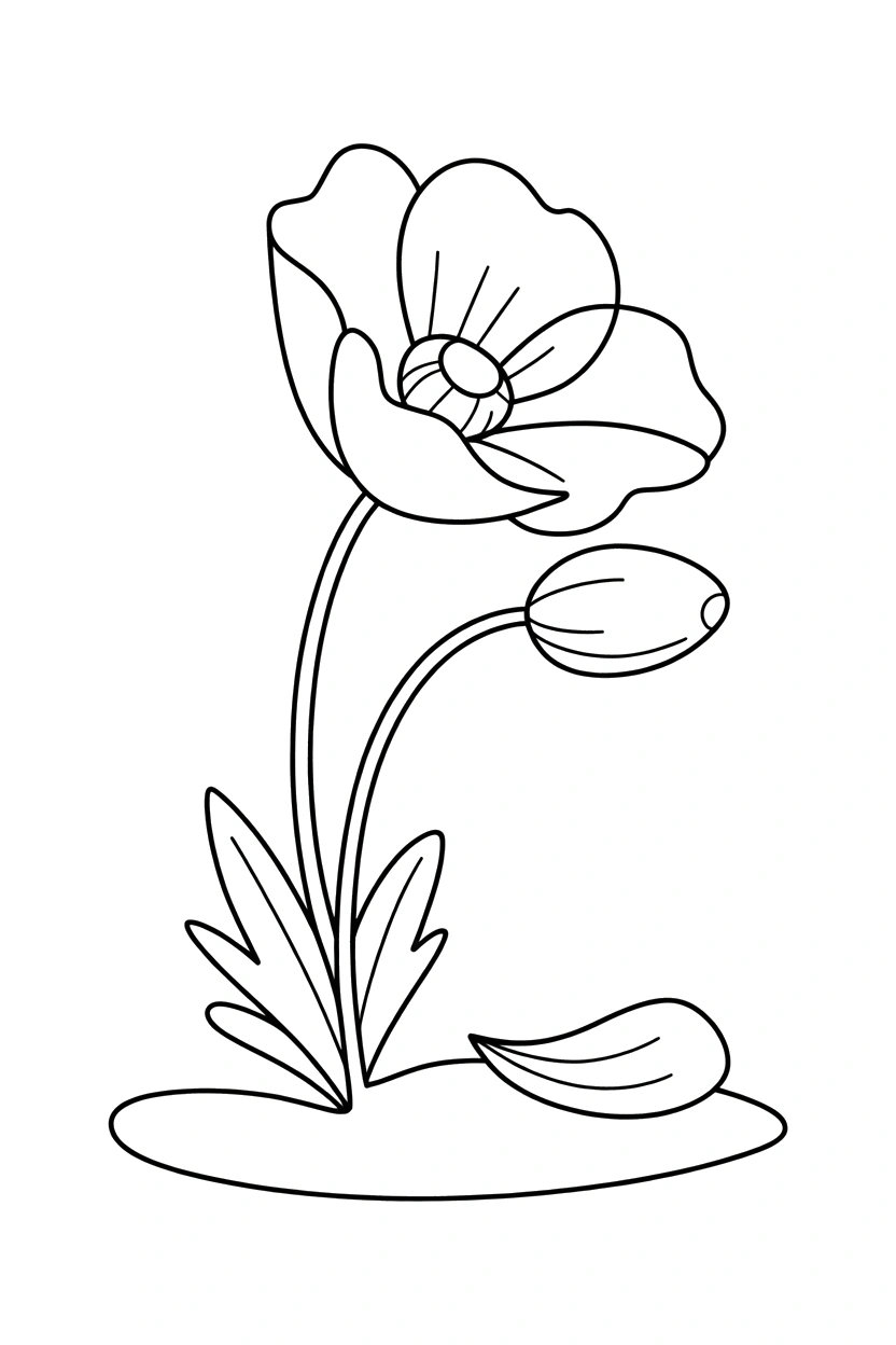 falling petal ground printable sheet