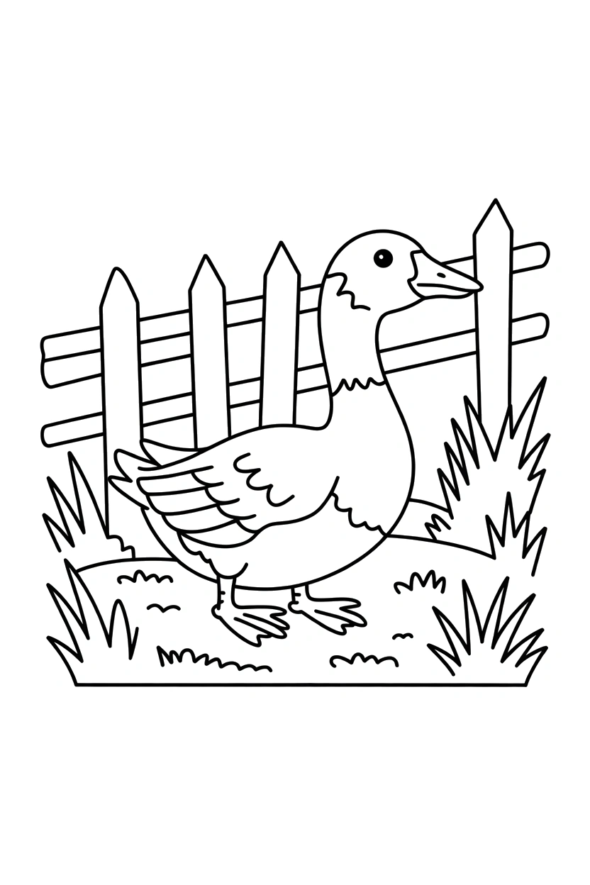 fence rail resting coloring pages