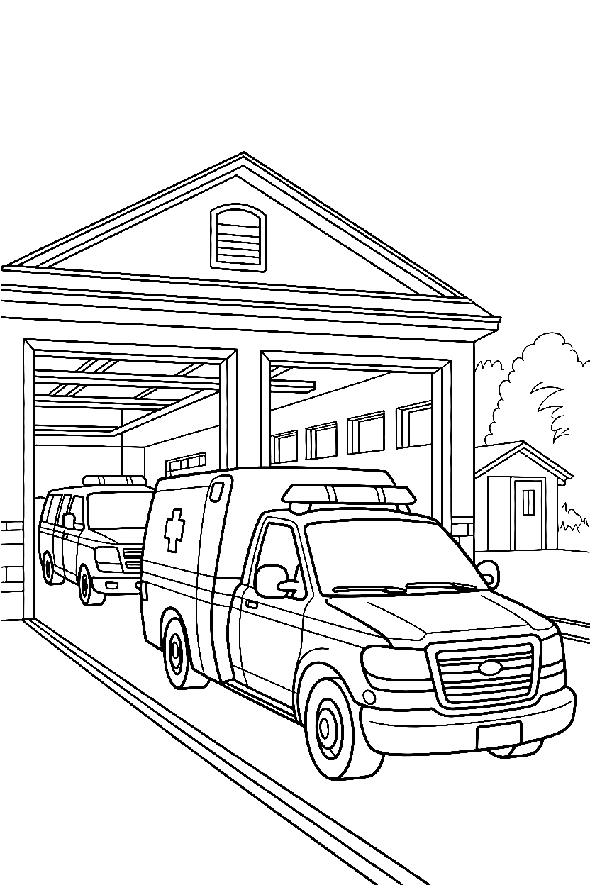 fire station bay pulling printable sheet