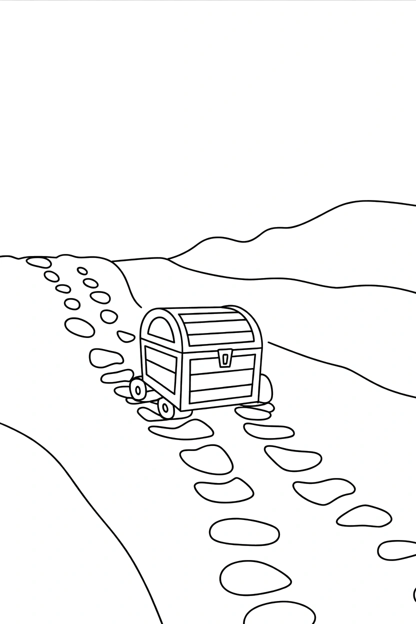 flat dirt with treasure chest tracks coloring pages flat dirt with treasure chest tracks coloring pages