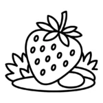 Strawberry Coloring Pages: 12 Crisp Printable Sheets flat-stone-scene-strawberry-coloring-sheets