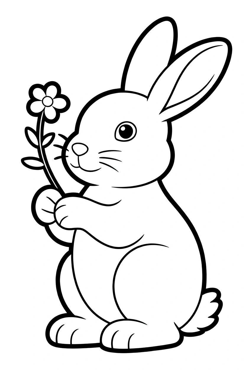 flower stem front paws drawing