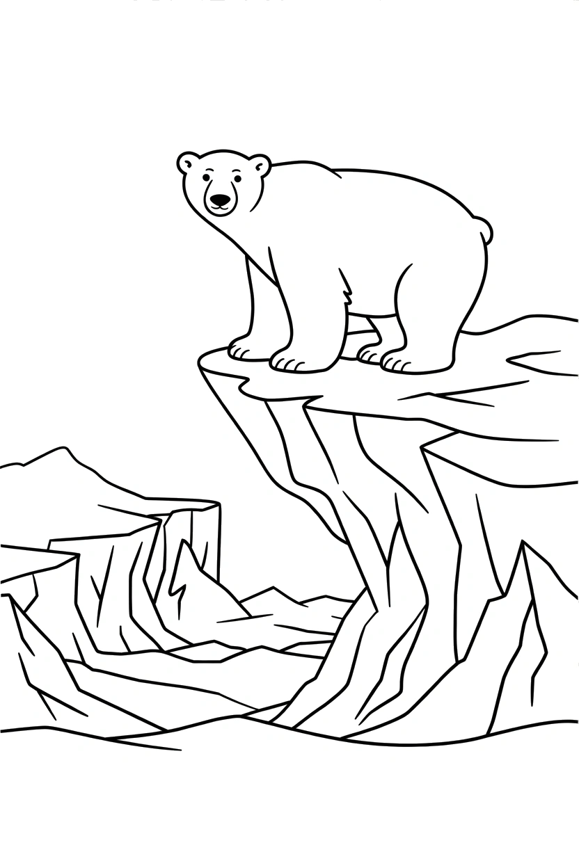 frozen canyon polar bear climbing drawing frozen canyon polar bear climbing drawing