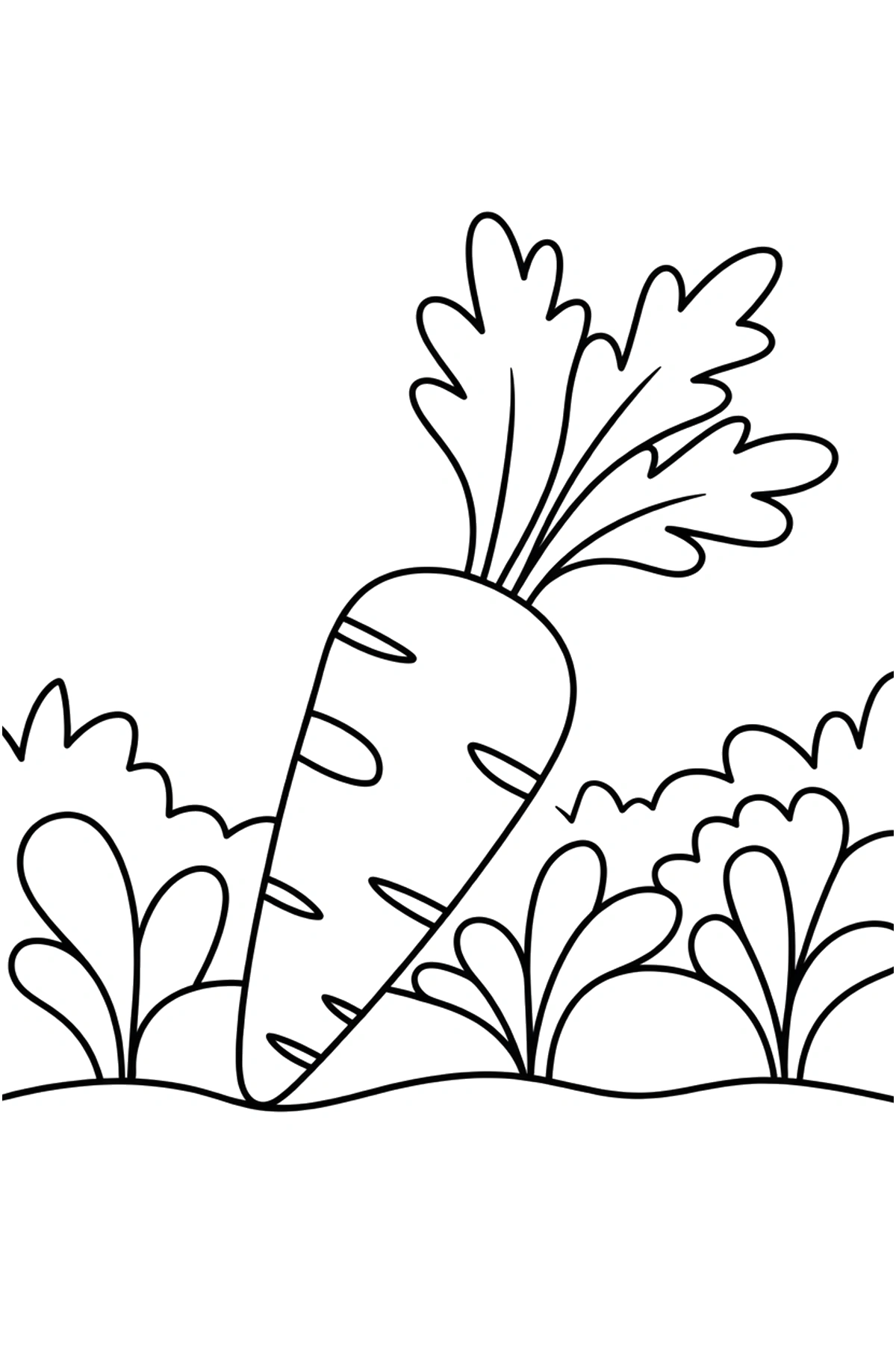 garden row carrot upright coloring page