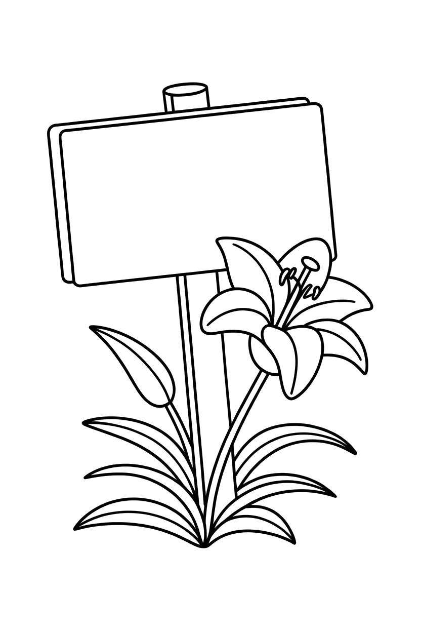 garden sign scene coloring pages garden sign scene coloring pages