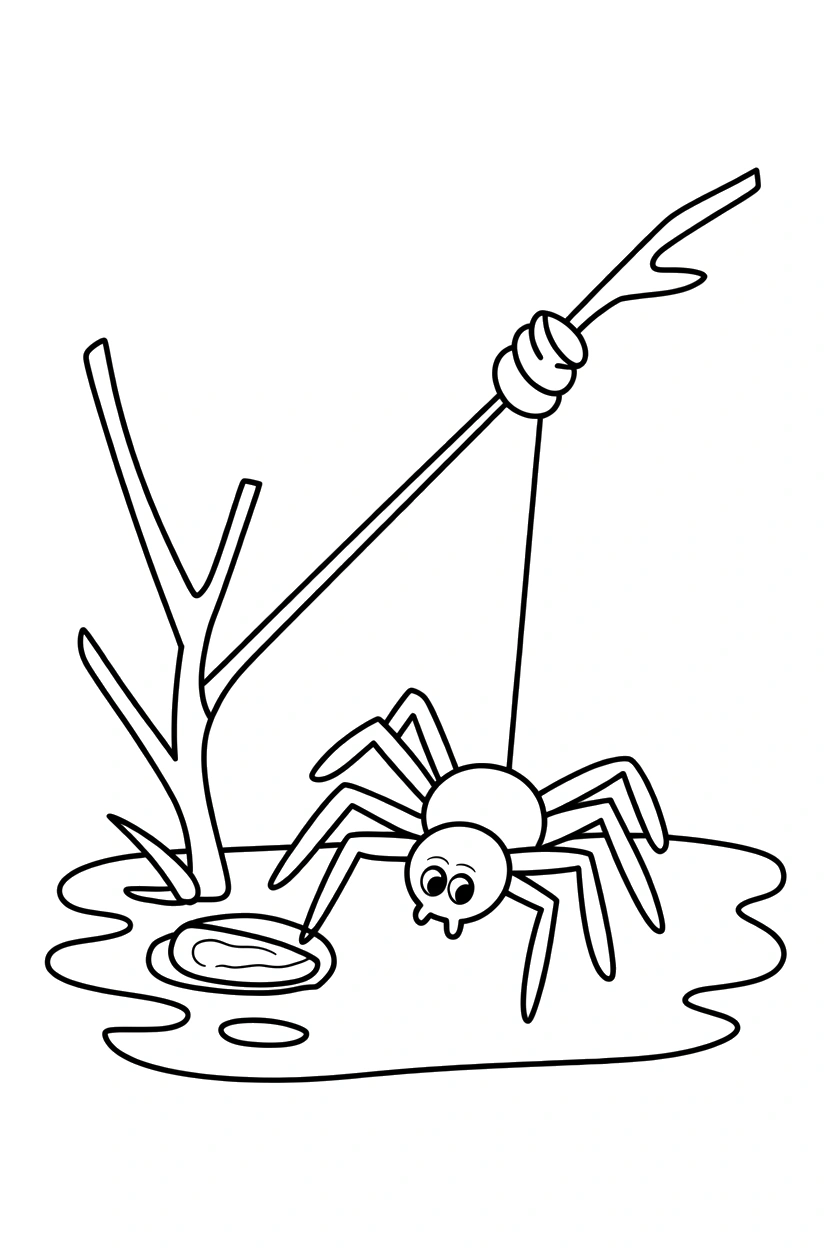 ground strand spider pulling coloring pages ground strand spider pulling coloring pages
