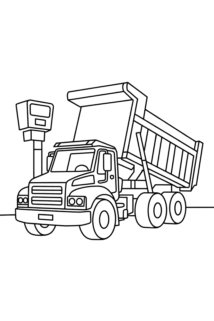 heavy truck weigh station printable sheet