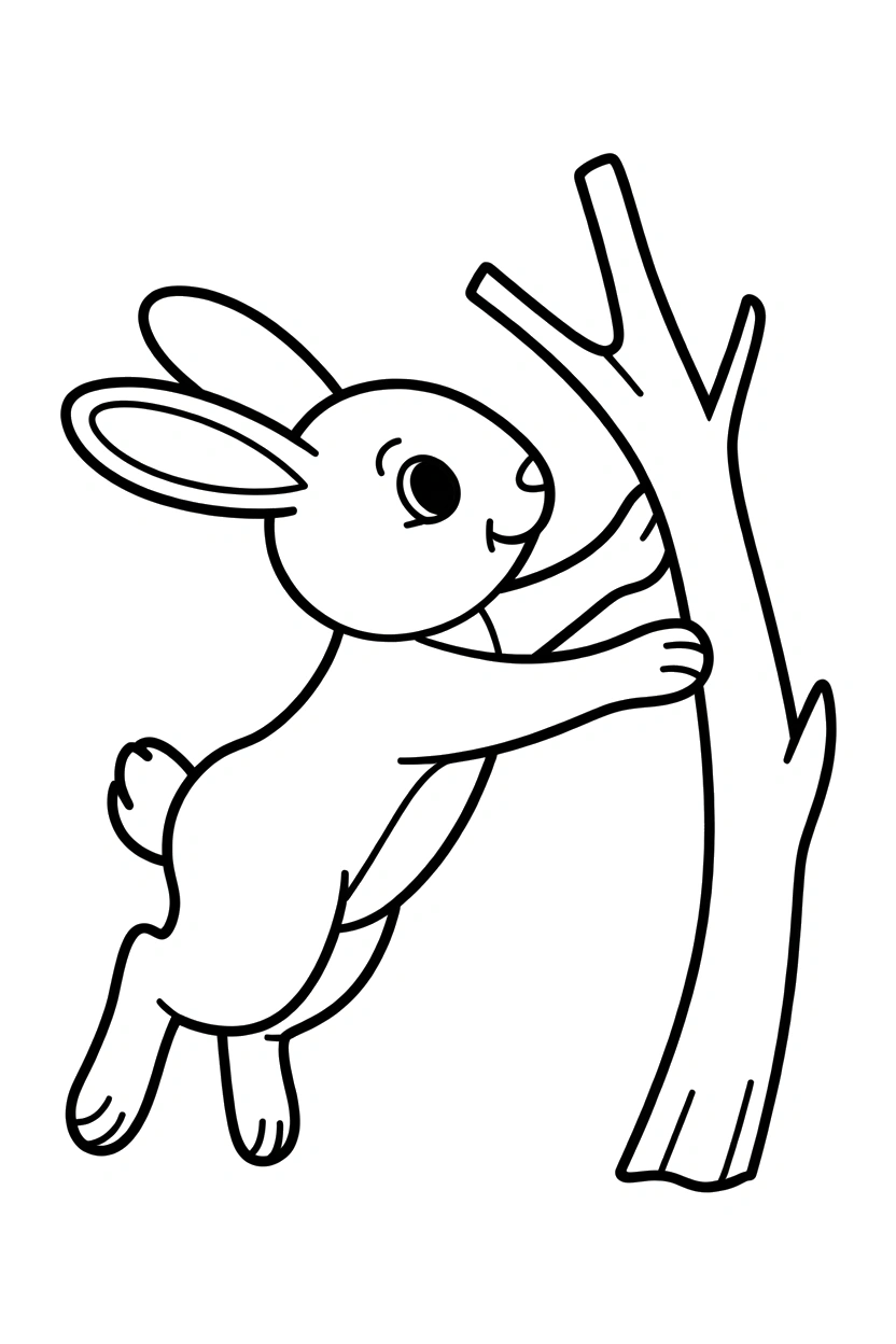 hind legs low branch coloring pages