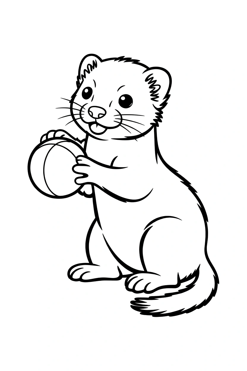 holding ferret rubber ball carpet drawing holding ferret rubber ball carpet drawing