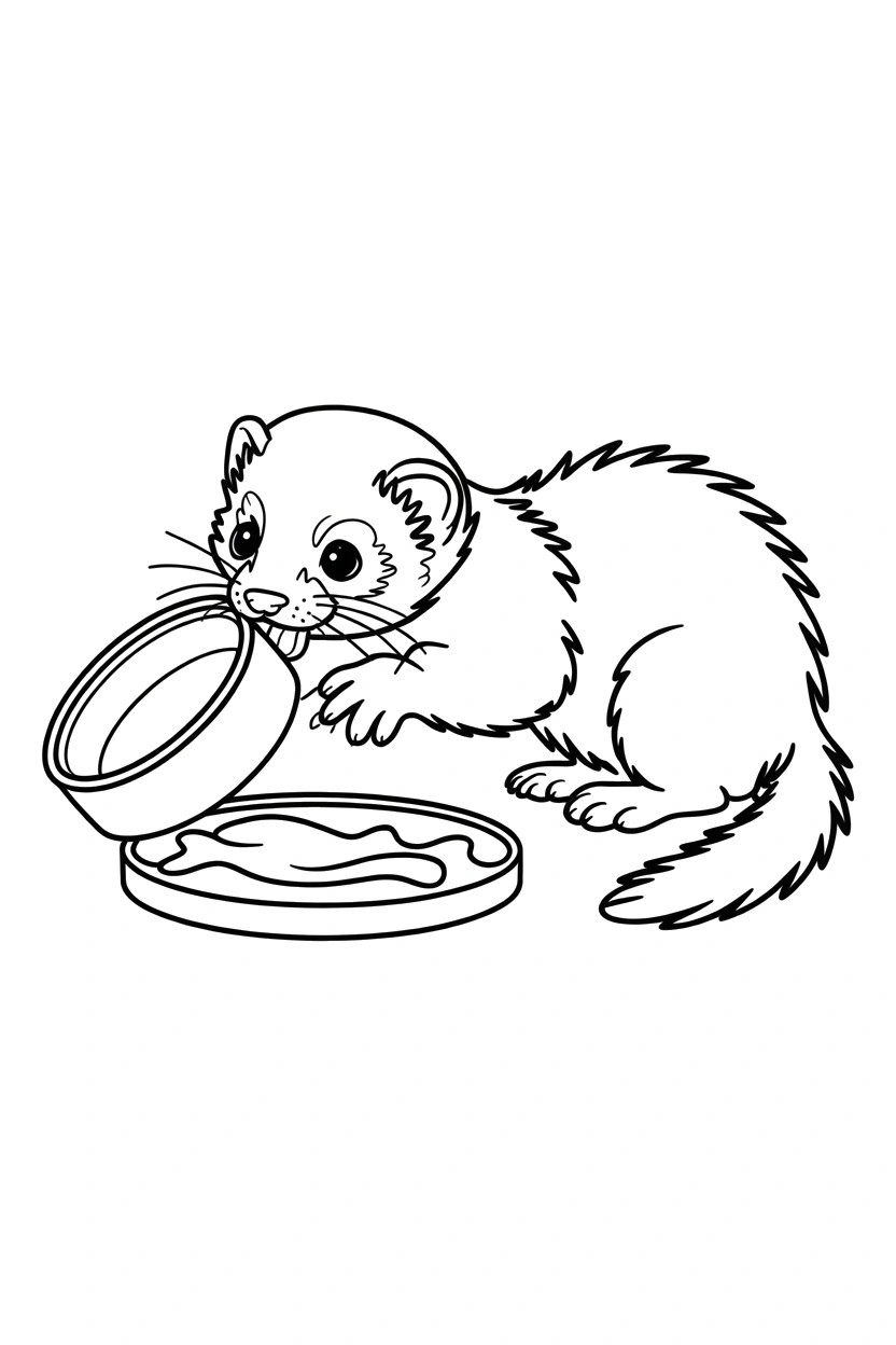 holding ferret treat jar lid drawing holding ferret treat jar lid drawing