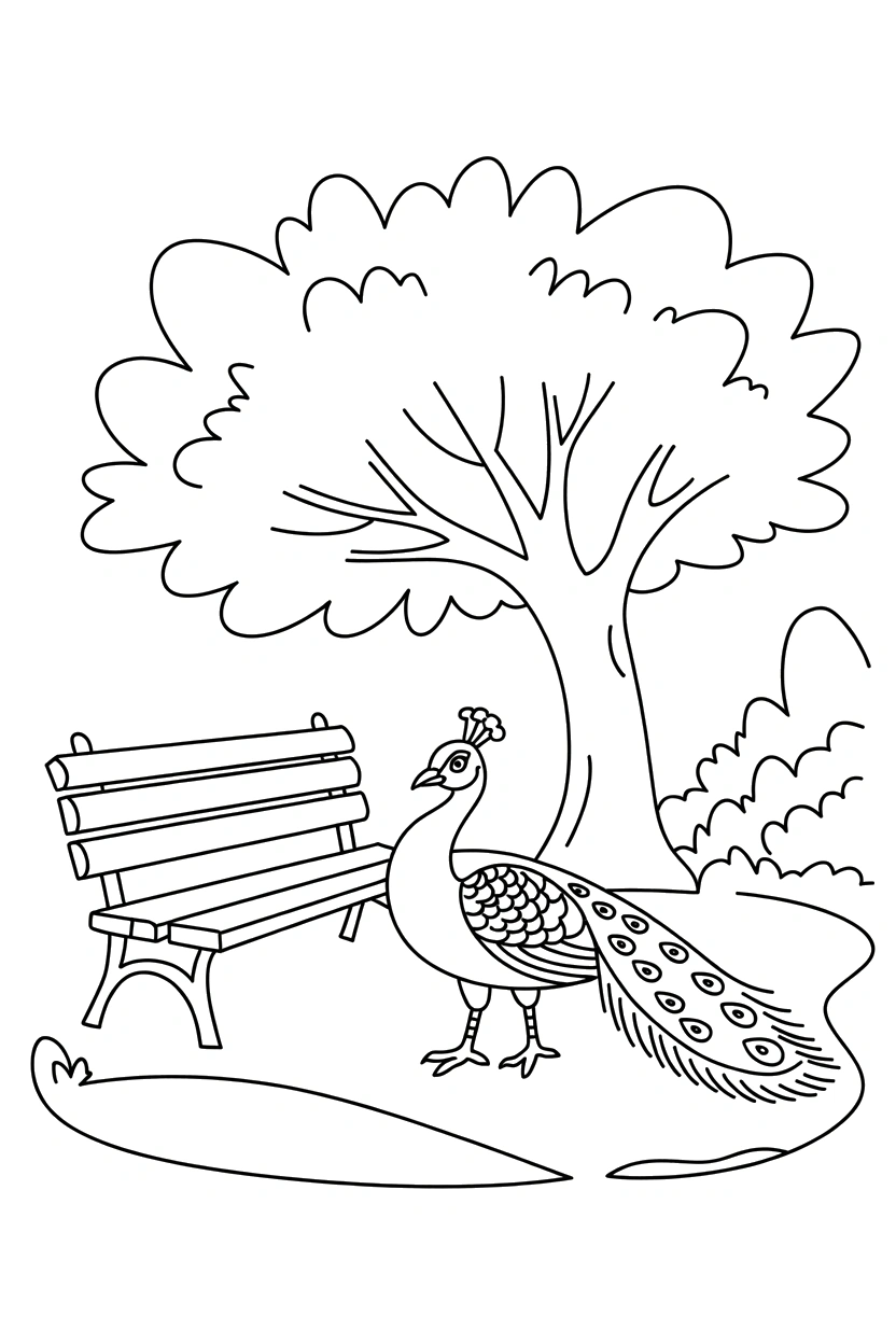 holding peacock park bench canopy coloring pages holding peacock park bench canopy coloring pages
